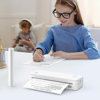 JADENS US Letter Size Quick-Dry Thermal Printer Paper 8.5''x11'', 4 Rolls, Compatible with Gloryang & JADENS PD-A4 Portable Printer