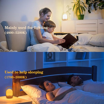 Rechargeable Lamp 2600mAh Small Bedside Rechargeable Lanterns Dimmable Led Cordless Tent Light Holiday Gifts Work,Wood