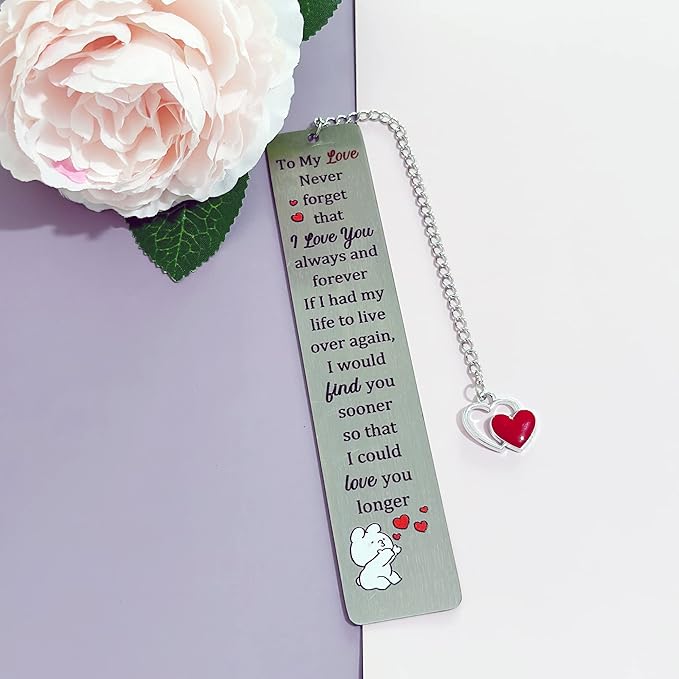 Wife Husband Bookmarks Birthday Gift Man Woman Valentines Day Christmas Love Bookmarker Distance White Day Present Appreciate Wedding Anniversary Reminder Keepsakes Girlfriend Boyfriend Engagement