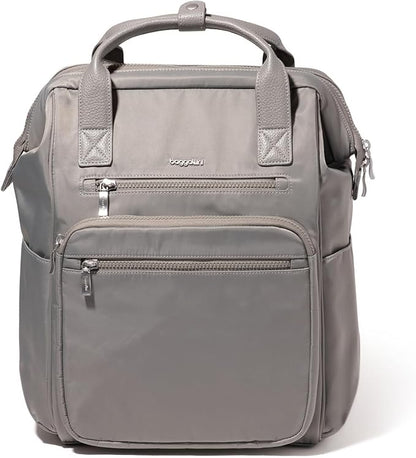 Baggallini Chelsea Laptop Backpack, Steel Grey Twill