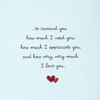 Hallmark Love Card (Heart in Envelope) for Mother's Day, Anniversary, Romantic Birthday, Everyday Love, Sweetest Day