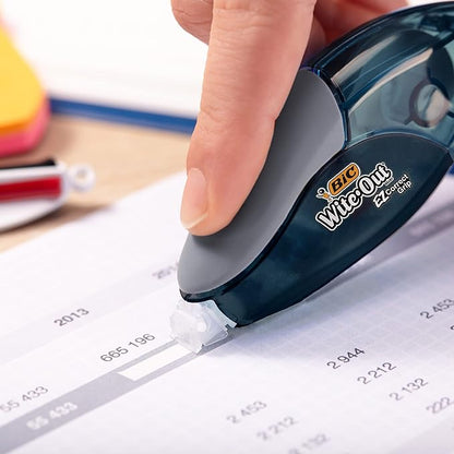 BIC Wite-Out Brand EZ Correct Grip Correction Tape, White, 6-Count