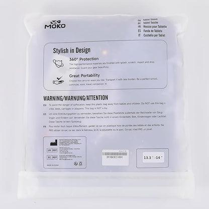 MoKo Laptop Sleeve Bag for 13.3-14 Inch, Notebook Carrying Case with Pocket Fits New MacBook Pro M3/M2 14" /13" M2/M1 Pro/M1 Max 14.2 2023-2021/Air 13.6" M2 2022, Surface Pro 9/8 13",Purple Starry Sky