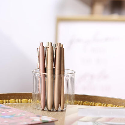 Mr. Pen- Retractable Gel Pens, 6Pack, Black Ink Gel Pens Fine Point, Metallic Earth Color Barrels, Retractable Pens, Gel Ink Pens, Aesthetic Pens for Journaling Fine Tip Pens