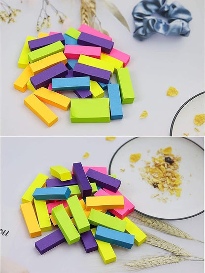 (30 Pack) Sticky Notes 1/2 x 2-Inches, 6 Colors Post Self Page Markers Pad Its, Bright Colors Sticky Notes for Office, Home, School, Meeting, 3000 Sheets Total.