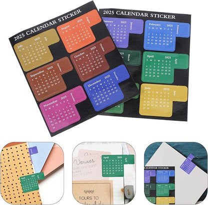 NUOBESTY 2025 Calendar Stickers Monthly Index Tabs Planner Adhesive Divider 1-12 Month Labels Page Marker Weekly Planner Stickers Adhesive Notepad Indexes Stickers for Planner Notebook
