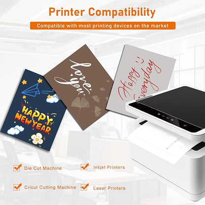 40 Sheets Grey Cardstock 8.5 x 11 Certificate Paper, 75lb Heavyweight Scrapbooking Paper Card Stock for Wedding Invitations, School Crafting, Memus, Business Cards, Graduations