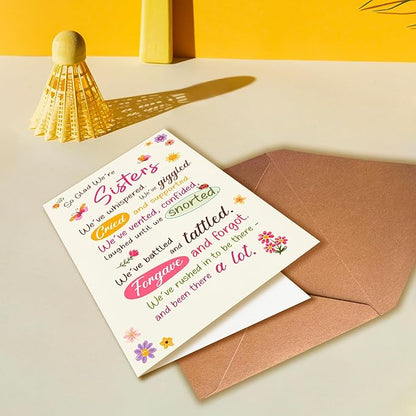 Funny Birthday Card for Women, I Am Your Sister, A Laugh-Out-Loud Gift, Suitable for Friendship Day and Congratulations, Perfect for Celebrating A Special Sister