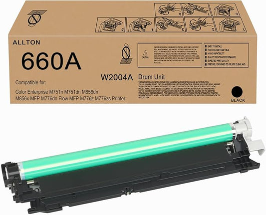 660A Drum Unit Black W2004A Imaging Unit Replacement for Color Enterprise M751n M751dn M856dn M856x MFP M776dn Flow MFP M776z M776zs Printer(1-Pack)