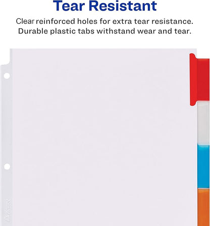 Avery Big Tab Insertable Extra Wide Dividers, 8 Multicolor Tabs, 1 Set (11222)