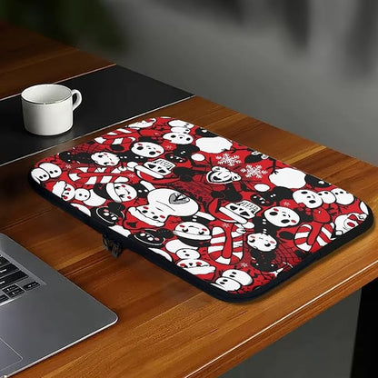 Christmas Snowman Printed Computer Bags for Laptops, Water Resistant 10 Inch Laptop Bag Laptop Briefcase Travel Case for Women Men Teens, Compatible with Most Laptops