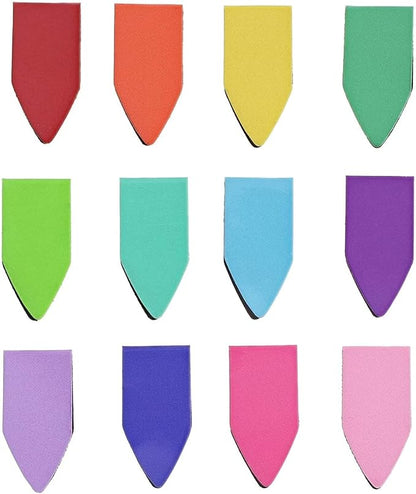 Bright Creations 72 Pack Rainbow Arrow Magnetic Bookmarks - Bulk Mini Magnet Page Clip Markers for Reading - 12 Colors (1 x 0.5 in) - Magnetic Page Markers - Arrow Shaped Magnetic Bookmarks