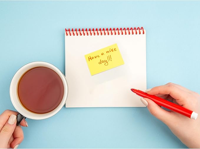 Desk Tech Sticky Notes, 3" x 2", 3 Pads, 50 Sheets/Pad - 3 Pastel Colors Self-Stick Note Pads Colorful Self Adhesive Memo for Office, School, Daily Life