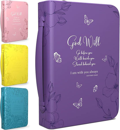 DEHITE Briefcase for Women – Leather Carrying Bag Extra Large Size – | Fits Book 11.12x8x2.12 IN | Pen Slots | Zippered Pocket | Premium Faux Leather | – Purple Accessories Gifts