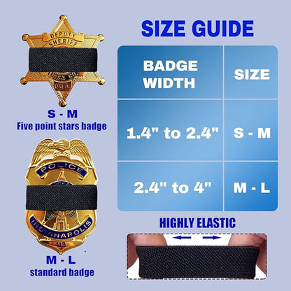 CREATRILL 40 Pack Police Mourning Band Stripe Police Officer Badge Shield Funeral Honor Guard Straps for Badge Size of 2.4" to 4", 2 Styles(20 Pack Black + 20 Pack Thin Blue Line)