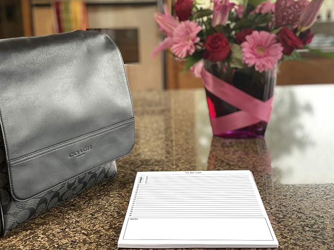 TO DO List Planner Notepad, 60 Page Planning Pad. Undated ToDo Checklist w/Priority & Note Sections. Organize & Track Projects, Clients or Daily Tasks. 8.5 X 11, A4 Tear Sheets.