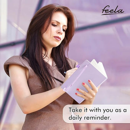 feela 5 Pack Notebooks Journals Bulk, Hardcover Classic Ruled Lined Journals with Pen Holder for Women Girls School Business Supplies, with 5 Black Pens, 120 GSM, 5.1”x8.3”, A5, Pastel Colors