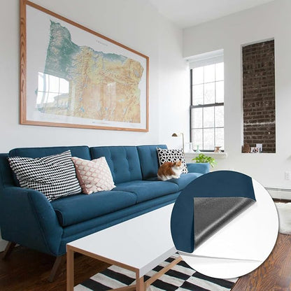 CHEIGHY Leather Repair Patch for Couches Self-Adhesive Leather Repair Tape kit for Furniture Sofa Vinyl Car Seats Couch Chairs Shoes Down Jackets (Blue, 17X79 inch)