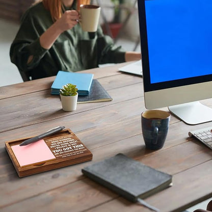 Appreciation Sticky Note Holder, Inspirational Thank You Appreciation Quote Gifts for Leader Boss Women Mentor Coach Manager Employee Coworker Self-Stick Note Pad Holders ZSS19