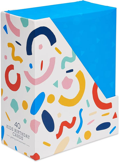 American Greetings Deluxe Kids Birthday Card Assortment, Bright and Cheerful Designs (40-Count)