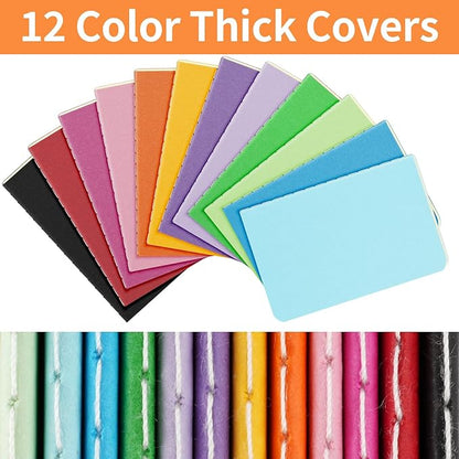 12 Pack Mini Pocket Notebook, 3.5 X 5.5 Inch Lined Small Journals for Kids, Colorful Cover Notepads for Traveler, Students, School Supplies, 30 Sheets/60 Pages, Memo Pad, Tiny Note Book Bulk