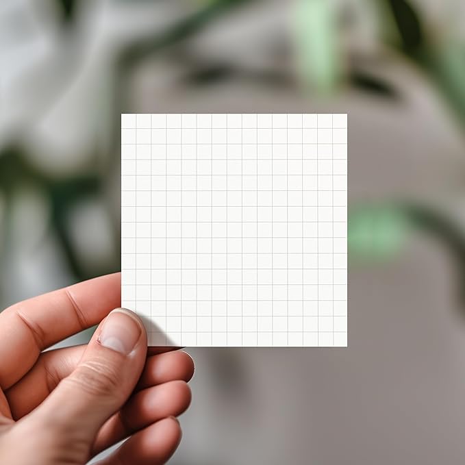 Sticky Notes Graph Paper 24pk | 3x3 Inch Small Self Stick Notepads for Desk and School Supplies