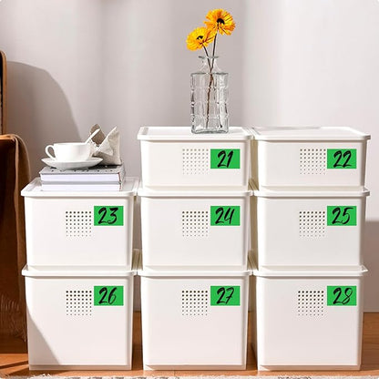 240 Pack Green Label Stickers,3"x2" Rectangular Sticker Labels,Large Name Labels for Kids Clothing