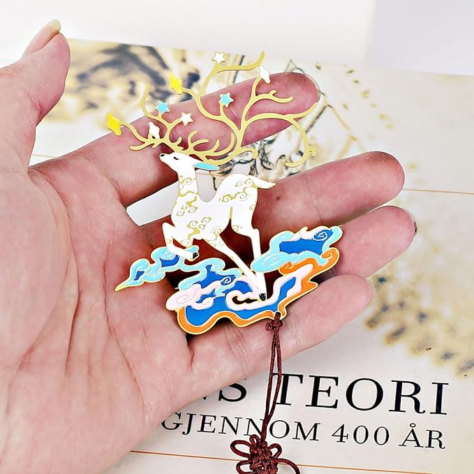 Metal Bookmark Deer Graduation Gift Father's Day Gift Party Favor Birthday Friendship Stationery Gifts for Book Lovers Teacher Student Girl Friends