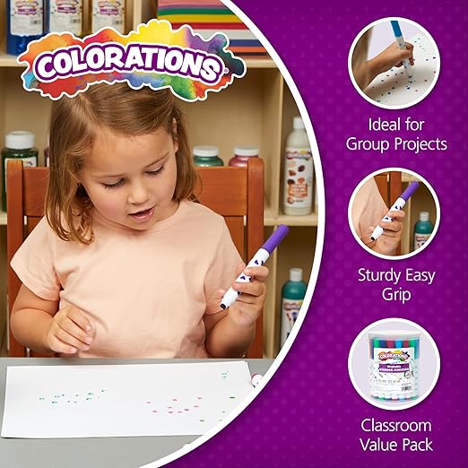 Colorations STAMPBUCK Colorations Washable Marker Stamper Bucket (Pack of 44)