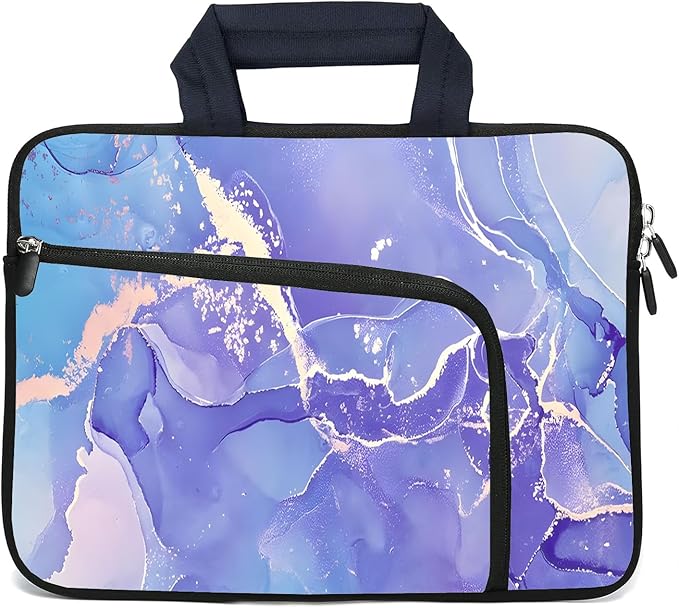 11.6-12.2 inches Laptop Sleeve Chromebook Case Ultrabook Case Notebook Sleeve Tablet Case Neoprene Handle Sleeve for Men Women, Two Pockets(Purple)