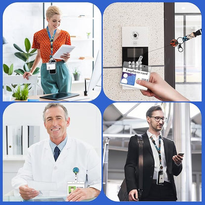 BESARME 3 Pack Cruise Lanyards for Ship Cards, Adjustable Lanyards with Retractable Badge Reel, 6 Pack Waterproof ID Badge Holder and 3 Pack Phone Tether Tab, Style a