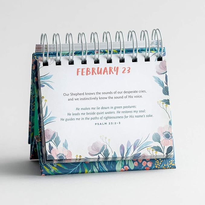 DaySpring - One Minute with God - Perpetual Calendar (J1391), Green, 5 1/2" x 5 1/4" x 1 1/4"