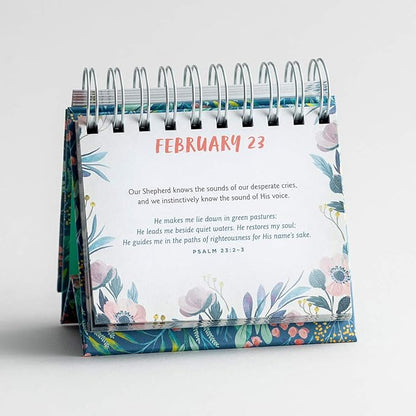 DaySpring - One Minute with God - Perpetual Calendar (J1391), Green, 5 1/2" x 5 1/4" x 1 1/4"