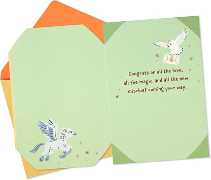 Hallmark Harry Potter Baby Card (Love, Magic and Mischief) for Baby Showers, New Parents, Gender Reveal Party