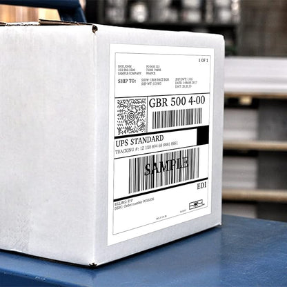 100 Labels 8.5"x11" Full Sheet Shipping Labels for Laser & Inkjet Printers, 8 1/2x11 Matte White 1 Per Sheet Full Page Mailing Label Sheets for Copier Printer, Full Size Labels