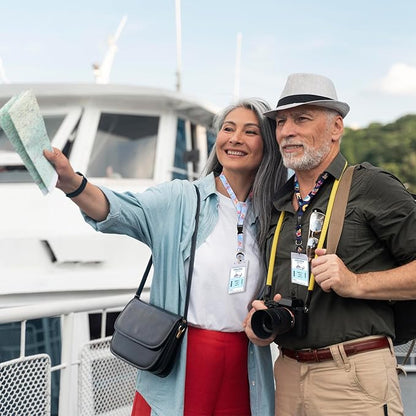 6 Pack Cruise Ship Lanyards, Cruise Lanyards for Ship Key Cards with Waterproof ID Holder Cruise Luggage Tags Retractable Badge Reel & Detachable Buckle for Cruise Essentials