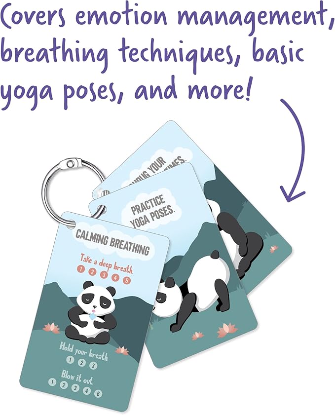 Carson Dellosa Be Clever Wherever Calming Strategies Things on Rings Flash Cards, Mindfulness Cards with Emotional Regulation Tools for Kids, Calm Down Corner Supplies and Classroom Essentials