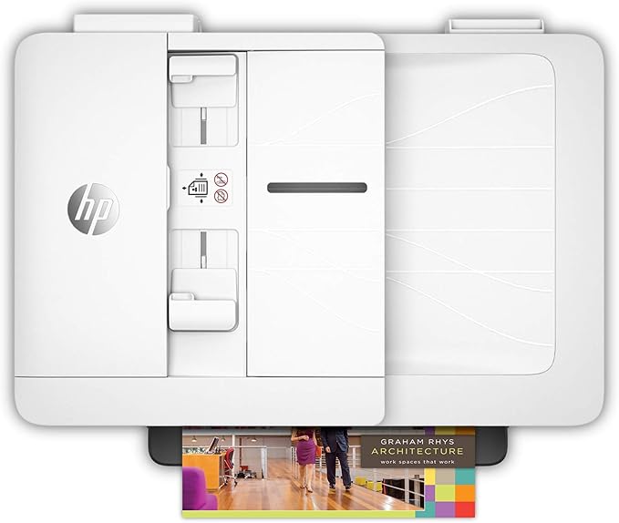HP OfficeJet Pro 7740 Wide Format All-in-One Color Printer with Wireless Printing, Works with Alexa (G5J38A), White/Black