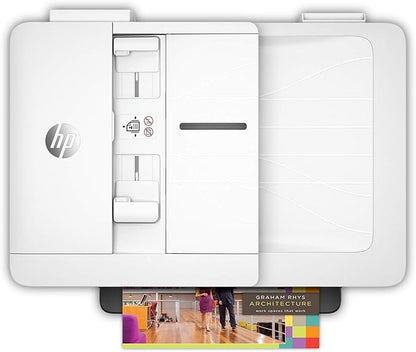 HP OfficeJet Pro 7740 Wide Format All-in-One Color Printer with Wireless Printing, Works with Alexa (G5J38A), White/Black