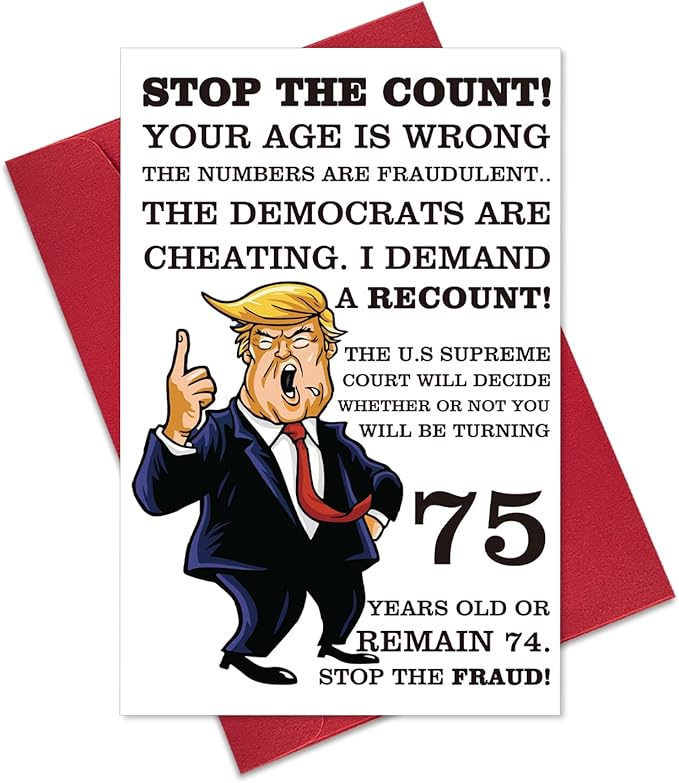 Ogeby Funny 75th Birthday Card, Hilarious 75 Years Old Birthday Card Gift for Friends, Dad, Mom, Husband, Wife, Brother, Sister