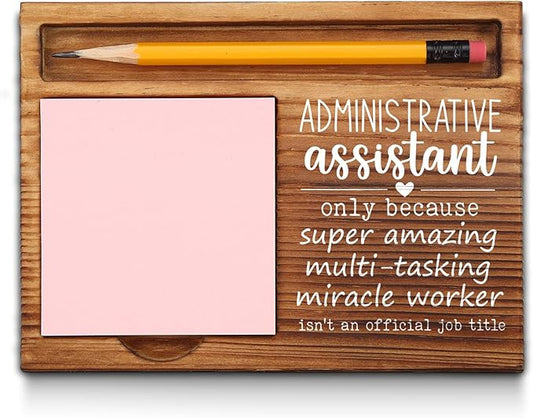 Administrative Assistant Gifts, Administrative Assistant Appreciation Gifts, Thank You Administrative Assistant Gift, Funny Admin Assistant Gifts Office Self-Stick Note Pad Holders GSH2