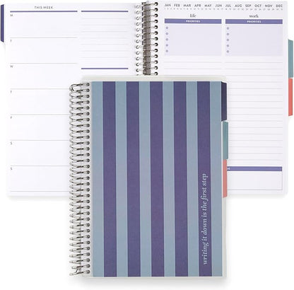 Erin Condren A5 Spiral Work Life Balance Journal | Features Pages of Thick, Bleed Resistant 80 lb. Paper to Boost Productivity