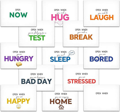 15 Open When Envelopes, Colorful Envelope, Leaving Home Gift, Gift for college students long distance friends-XF-003