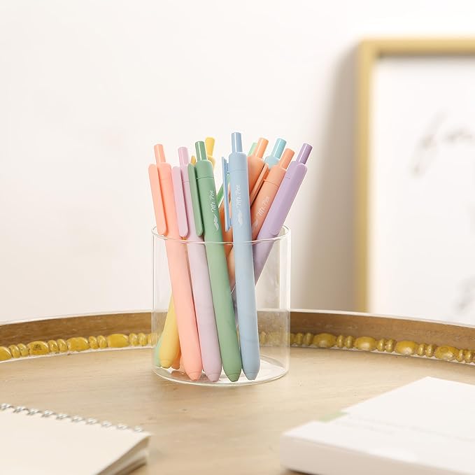 Mr. Pen- Retractable Gel Pens, 10 Pack, Pastel Color Ink Gel Pens, Gel Pens Fine Point 0.7mm, Retractable Pens, Cute Pens, Gel Ink Pens, Aesthetic Pens for Journaling Fine Tip Pens