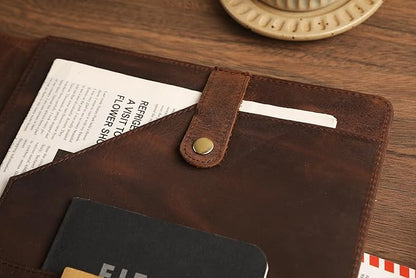 Personalized Leather Portfolio for Lefty, Engraved Leather Clipboard Portfolio Binder, Custom Leather Padfolio Leather Legal Portfolio, Christmas Gift for Him/Her (Clipboard, Khaki-Custom)