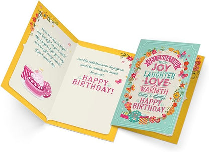 Prime Greetings Birthday Card For Her, Made in America, Eco-Friendly, Thick Card Stock with Premium Envelope 5in x 7.75in, Packaged in Protective Mailer