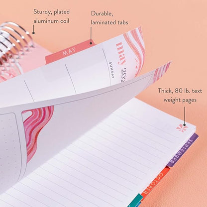 Erin Condren 12-Month Spiral Life Planner (Jan 2025 - Dec 2025) | 7x9 Weekly Planner with Monthly Calendars | Evolve Covers, Evolve Interior, Vertical Layout, Platinum Coil