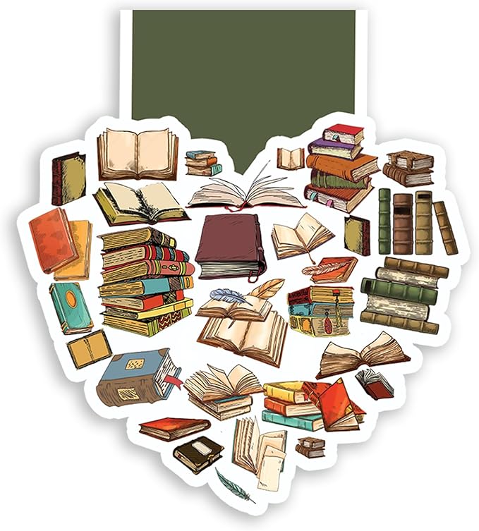 (2Pcs) Books Magnetic Bookmark Book Page Markers Gift for Reading Lover Nerd Book Addict Bookish Reader Student Teacher Office Stationery - Size 2.8"x2.4" When Folded