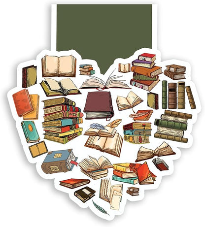 (2Pcs) Books Magnetic Bookmark Book Page Markers Gift for Reading Lover Nerd Book Addict Bookish Reader Student Teacher Office Stationery - Size 2.8"x2.4" When Folded