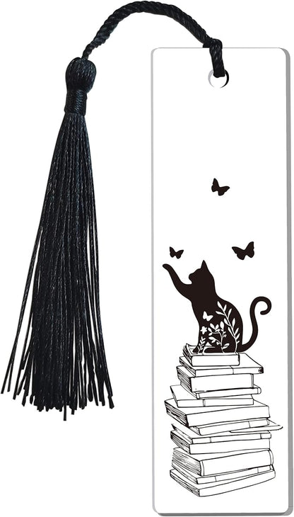 Cat Book Markers for Women Inspirational, Funny Bookmarks for Students Teachers School Home Office Supplies, Book Lover Cat Lover Girl Friends Sister Female Gifts